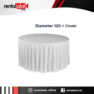 Meja Bundar (120) + Cover